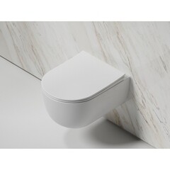 Унитаз подвесной Ceramicanova Modena безободковый белый с сиденьем дюропласт микролифт (CN6063) - фото 12