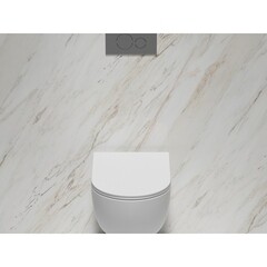 Унитаз подвесной Ceramicanova Modena безободковый белый с сиденьем дюропласт микролифт (CN6063) - фото 9