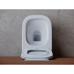 Унитаз подвесной Ceramicanova Noel безободковый белый с сиденьем дюропласт микролифт (CN3013) - фото 4