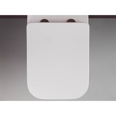 Унитаз подвесной Ceramicanova Metric безободковый белый с сиденьем дюропласт микролифт (CN3007) - фото 7