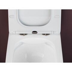 Унитаз подвесной Ceramicanova Metric безободковый белый с сиденьем дюропласт микролифт (CN3007) - фото 6