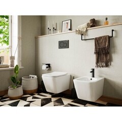 Унитаз подвесной Ceramicanova Metric безободковый белый с сиденьем дюропласт микролифт (CN3007) - фото 5