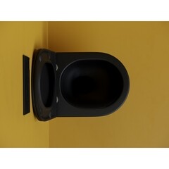 Унитаз подвесной Ceramicanova Metropol безободковый черный матовый с сиденьем дюропласт микролифт смыв торнадо (CN4002TMB) - фото 4