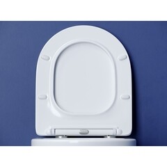 Унитаз подвесной Ceramicanova Metropol безободковый белый с сиденьем дюропласт микролифт смыв торнадо (CN4002T) - фото 9