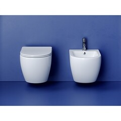 Унитаз подвесной Ceramicanova Metropol безободковый белый с сиденьем дюропласт микролифт смыв торнадо (CN4002T) - фото 5