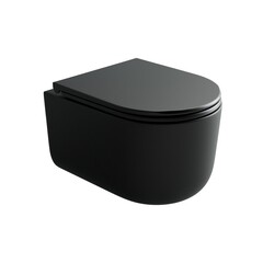 Унитаз подвесной Ceramicanova Ulma безободковый черный матовый с сиденьем дюропласт микролифт смыв торнадо (CN4006TMB)