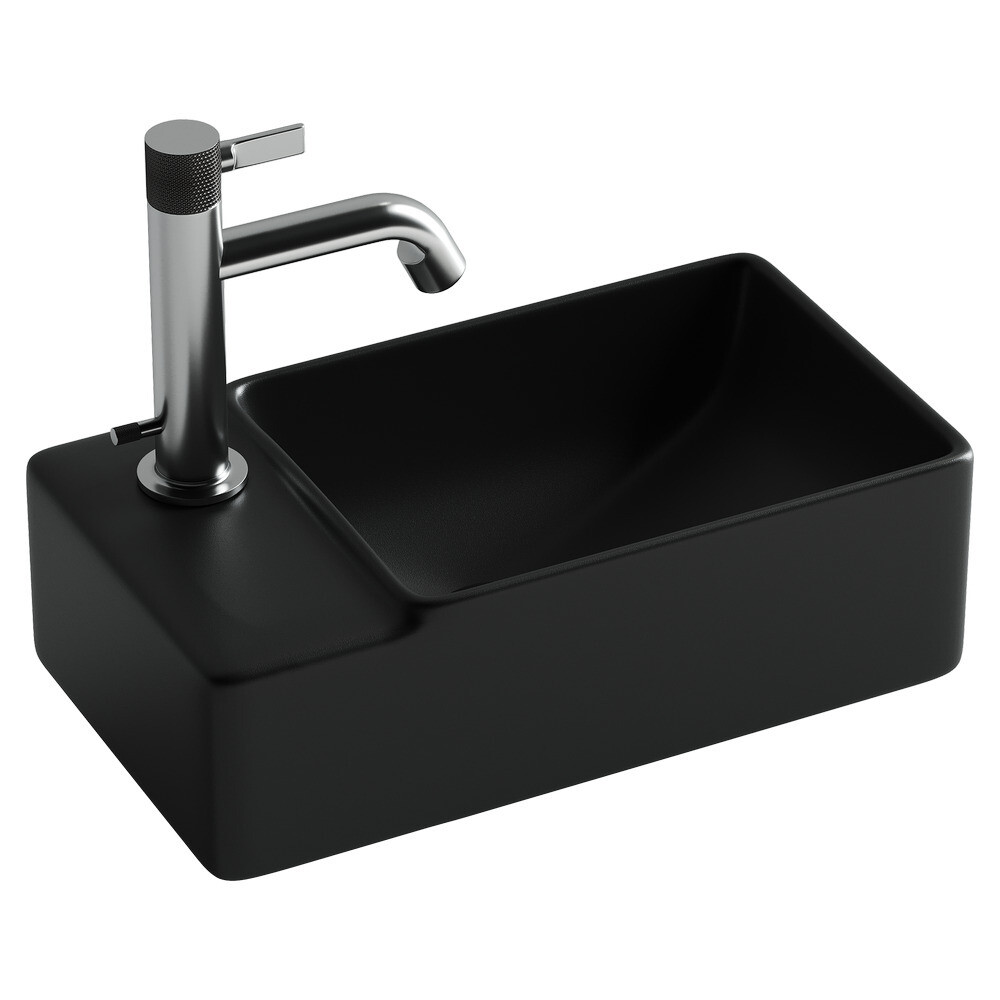 Изображение товара Раковина подвесная Ceramicanova Element 40 см правая матовая черная