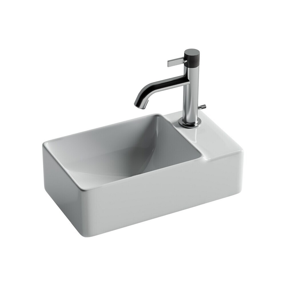 

Раковина Ceramicanova Element 40 см левая подвесная белая (CN5045), Белый