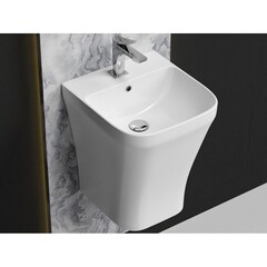 Раковина Ceramicanova Dion 37 см моноблок подвесная белая (CN6067) - фото 7