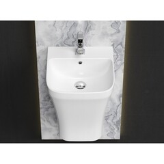 Раковина Ceramicanova Dion 37 см моноблок подвесная белая (CN6067) - фото 4