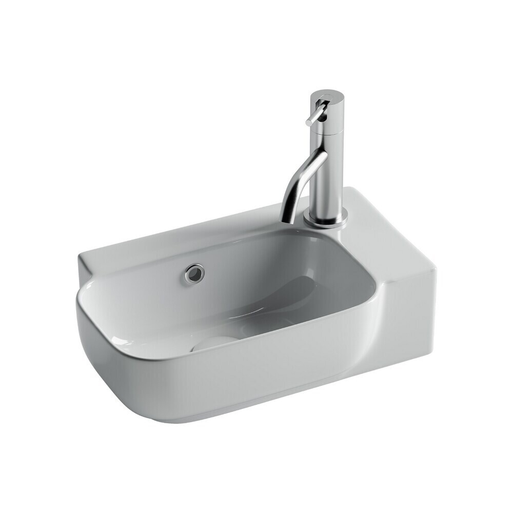 Изображение товара Подвесная раковина Ceramicanova Element 40 см белая с отверстием справа Изображение товара Подвесная раковина Ceramicanova Element 40 см белая с отверстием справа