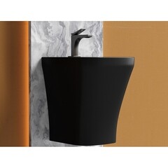 Раковина Ceramicanova Dion 37 см моноблок подвесная черная матовая (CN6067MB) - фото 8