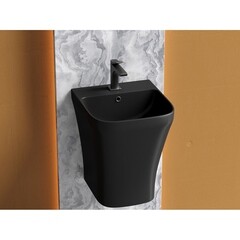 Раковина Ceramicanova Dion 37 см моноблок подвесная черная матовая (CN6067MB) - фото 6