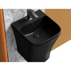 Раковина Ceramicanova Dion 37 см моноблок подвесная черная матовая (CN6067MB) - фото 2