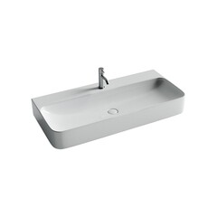 Раковина Ceramicanova Aura 100 см подвесная белая (CN2007) - фото 1