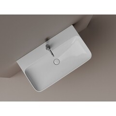 Раковина Ceramicanova Aura 80 см подвесная белая (CN2006) - фото 5