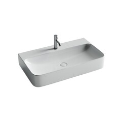 Раковина Ceramicanova Aura 80 см подвесная белая (CN2006) - фото 1