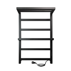 Изображение товара Полотенцесушитель электрический Indigo Forte с полкой 800х530 мм 150 Вт с терморегулятором черный