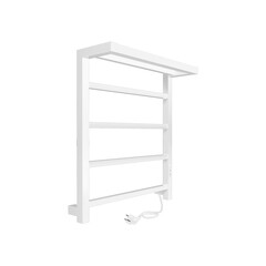 Полотенцесушитель электрический Indigo Forma с полкой 600х530 мм 105 Вт с терморегулятором белый - фото 3