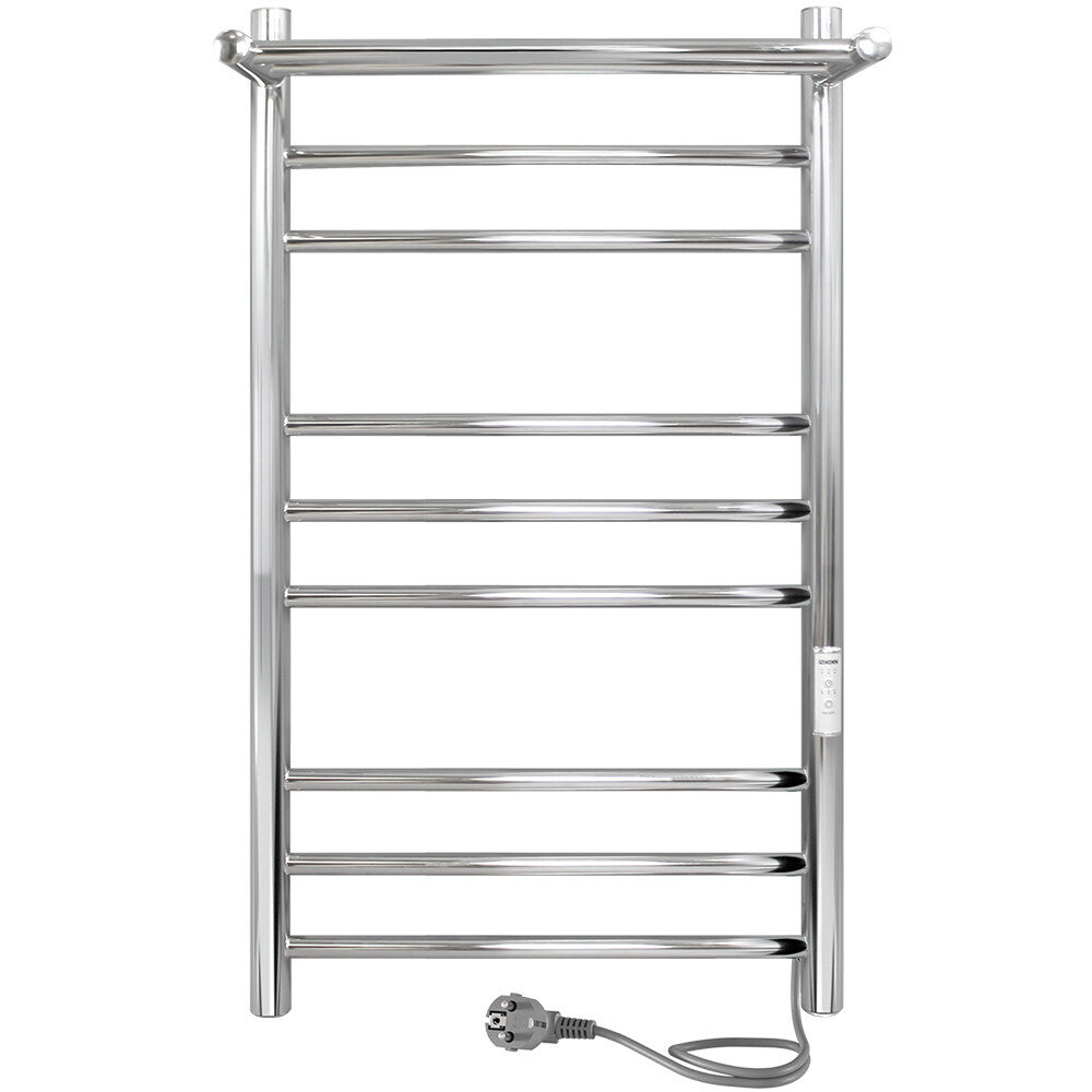 Изображение товара Электрический полотенцесушитель Indigo Trinity с полкой 800х432 мм 115 Вт хром