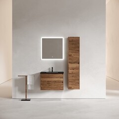 Тумба под раковину Sancos Libra 70 см подвесная дуб чарльстон (LB70ECH) - фото 9