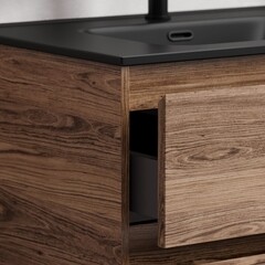 Тумба под раковину Sancos Libra 70 см подвесная дуб чарльстон (LB70ECH) - фото 4