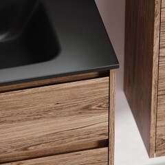 Тумба под раковину Sancos Libra 70 см подвесная дуб чарльстон (LB70ECH) - фото 3