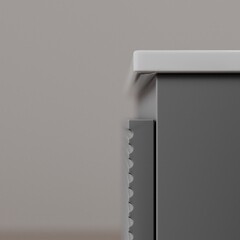 Тумба под раковину Sancos Folk 100 см подвесная левая ergraut soft (FL100LES) - фото 4