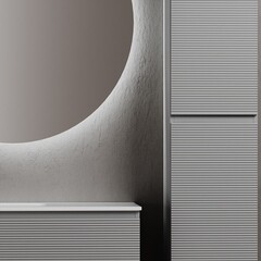 Тумба под раковину Sancos Folk 100 см подвесная левая ergraut soft (FL100LES) - фото 7