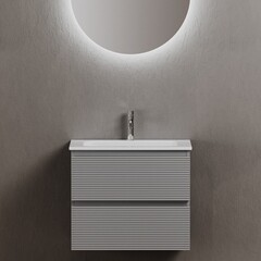 Тумба под раковину Sancos Folk 60 см подвесная ergraut soft (FL60ES) - фото 10