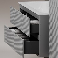 Тумба под раковину Sancos Folk 60 см подвесная ergraut soft (FL60ES) - фото 7