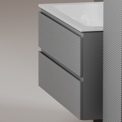 Тумба под раковину Sancos Folk 60 см подвесная ergraut soft (FL60ES) - фото 6