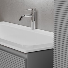 Тумба под раковину Sancos Folk 60 см подвесная ergraut soft (FL60ES) - фото 2