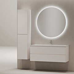 Тумба под раковину Sancos Folk 120 см подвесная bianco (FL120W) - фото 16