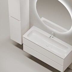 Тумба под раковину Sancos Folk 120 см подвесная bianco (FL120W) - фото 10