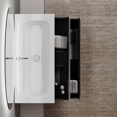 Тумба под раковину Sancos Folk 100 см подвесная ergraut soft (FL100ES) - фото 14