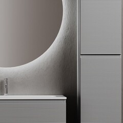 Тумба под раковину Sancos Folk 100 см подвесная ergraut soft (FL100ES) - фото 13