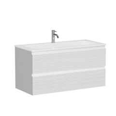 Тумба под раковину Sancos Folk 100 см подвесная bianco (FL100W) - фото 1