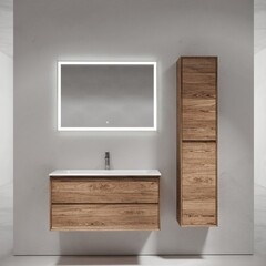 Тумба под раковину Sancos Marmi 2.0 100 см подвесная дуб чарльстон (MR2.0100ECH) - фото 6