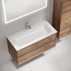 Тумба под раковину Sancos Marmi 2.0 100 см подвесная дуб чарльстон (MR2.0100ECH) - фото 4