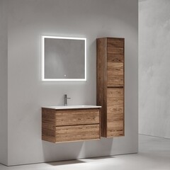 Тумба под раковину Sancos Marmi 2.0 80 см подвесная дуб чарльстон (MR2.080ECH) - фото 6