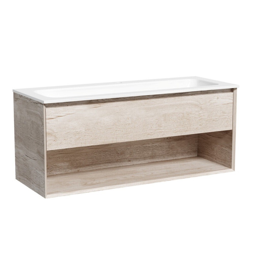 Тумба под раковину Sancos Marmi 1.0 120 см подвесная дуб галифакс натуральный (MR1.0120EG)