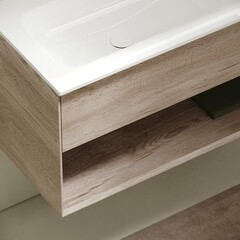 Тумба под раковину Sancos Marmi 1.0 100 см подвесная левая дуб галифакс натуральный (MR1.0100LEG) - фото 5