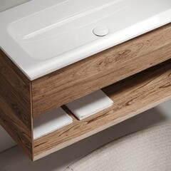 Тумба под раковину Sancos Marmi 1.0 100 см подвесная дуб чарльстон (MR1.0100ECH) - фото 6