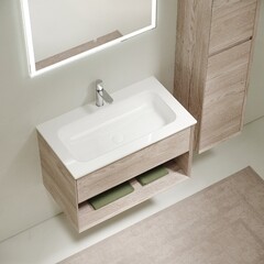 Тумба под раковину Sancos Marmi 1.0 80 см подвесная дуб галифакс натуральный (MR1.080EG) - фото 3