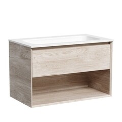 Тумба под раковину Sancos Marmi 1.0 80 см подвесная дуб галифакс натуральный (MR1.080EG) - фото 1