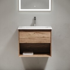 Тумба под раковину Sancos Marmi 1.0 60 см подвесная дуб чарльстон (MR1.060ECH) - фото 4