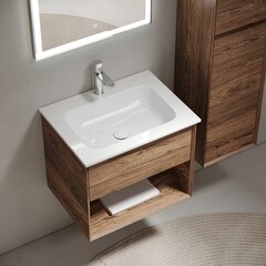 Тумба под раковину Sancos Marmi 1.0 60 см подвесная дуб чарльстон (MR1.060ECH) - фото 3