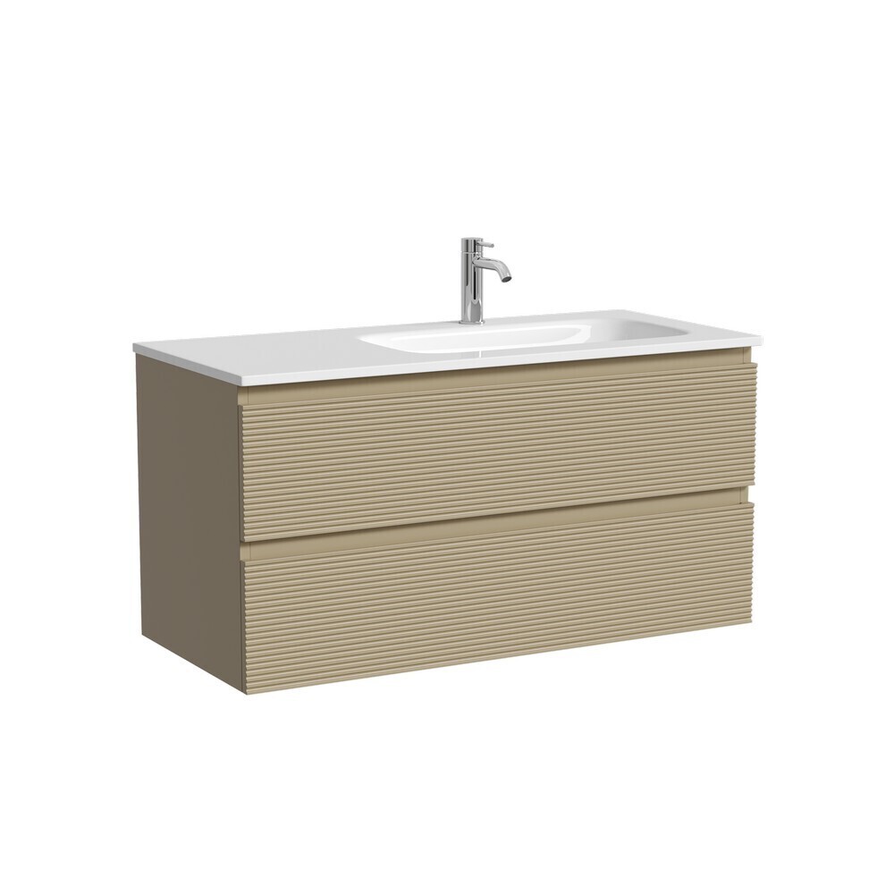 

Тумба под раковину Sancos Folk 100 см подвесная правая капучино (FL100RCP), Бежевый