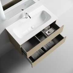 Тумба под раковину Sancos Folk 90 см подвесная капучино (FL90CP) - фото 6